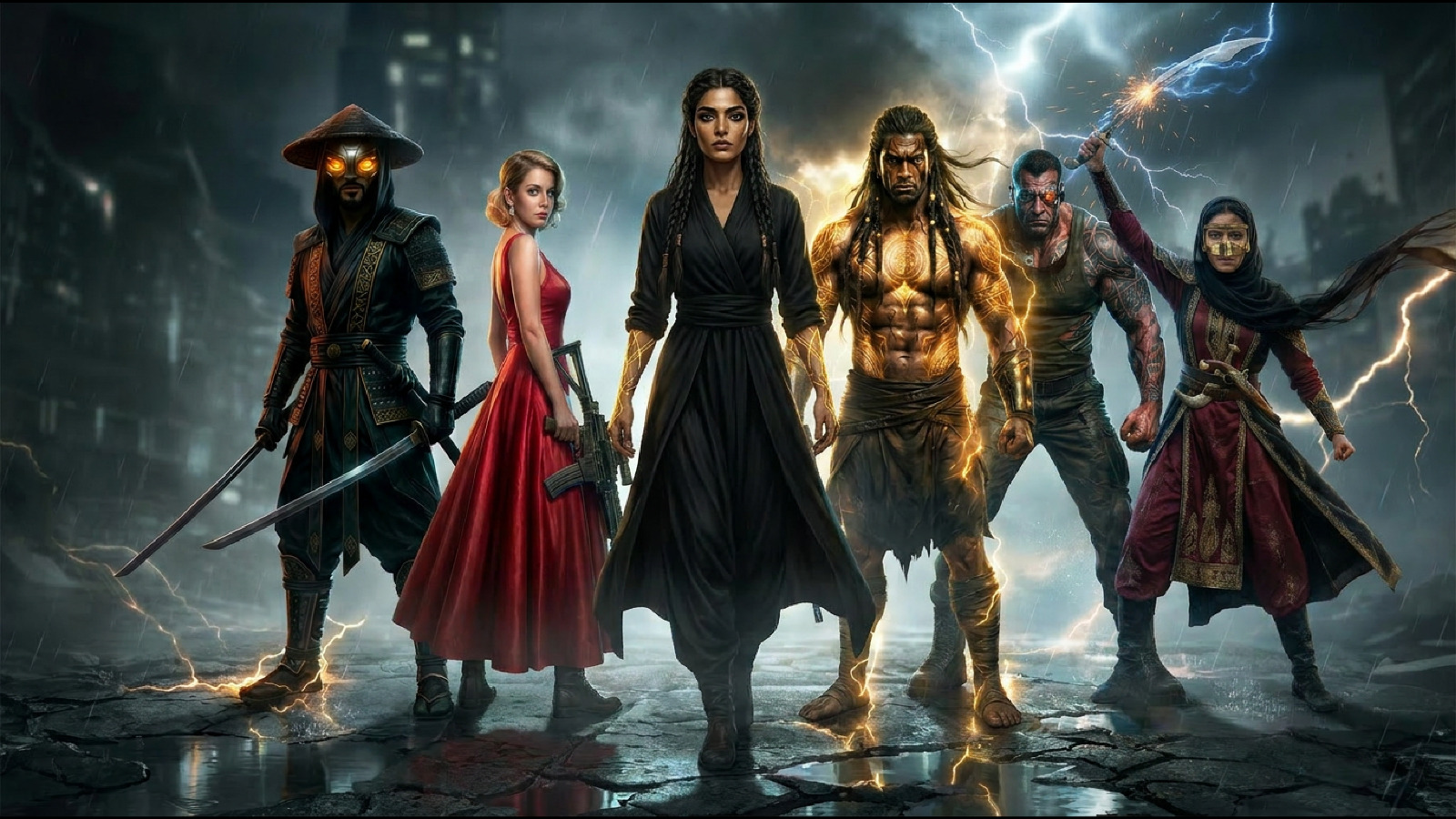 The Kri8verse ensemble character lineup